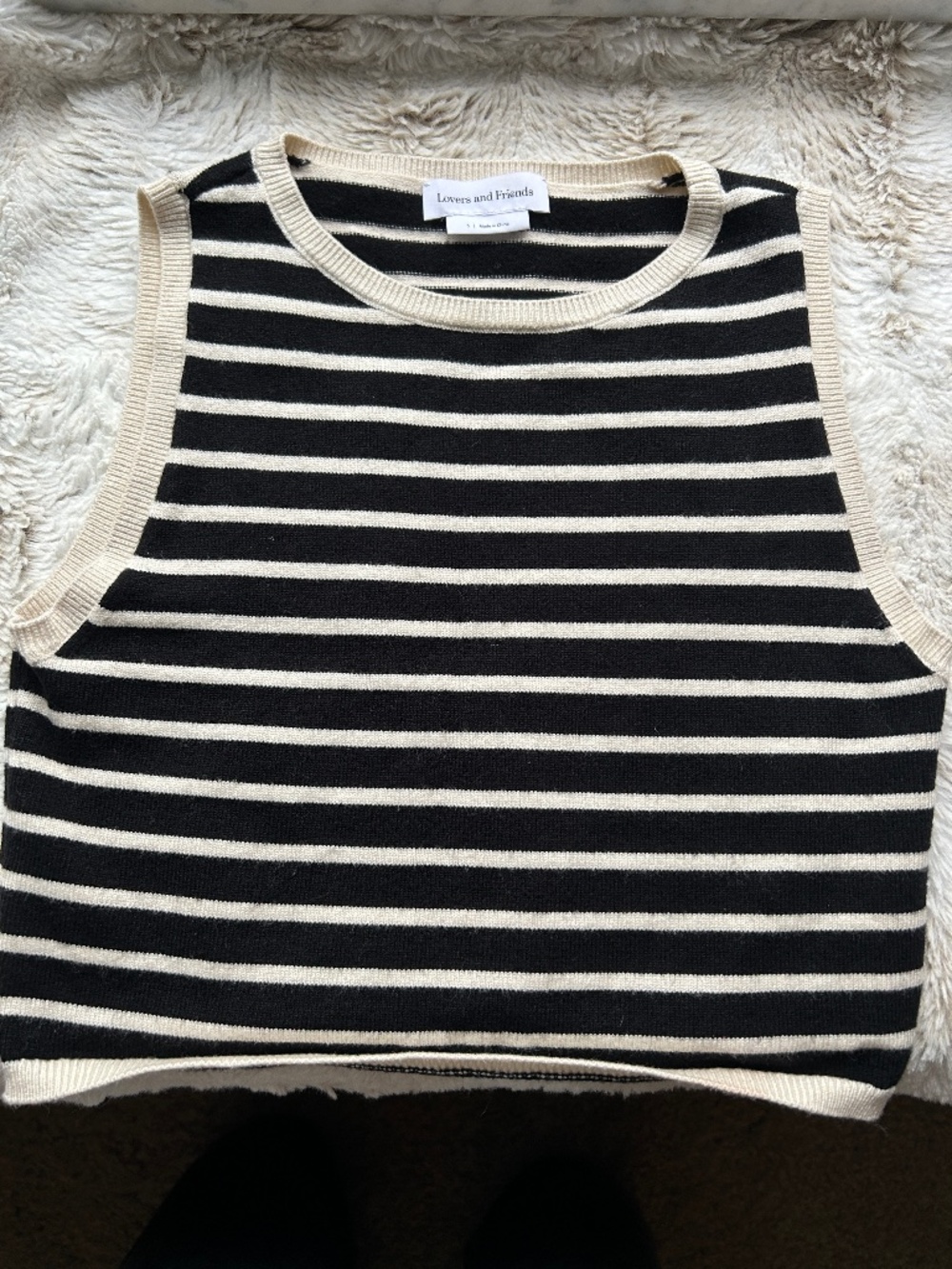 Lovers and Friends Stripe Knit Sleeveless Tank Top Size Small